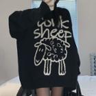 Sheep Jacquard Sweater Black - One Size