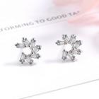 S925 Sterling Silver Faux Crystal Stud Earring As Shown In Figure - One Size
