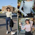 Pastel-color Slim-fit T-shirt