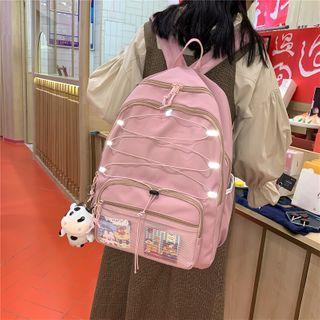 Mesh Pocket Plain Backpack / Bag Charm