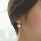 Faux Pearl Double-stud Earrings