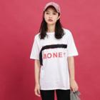 Lettering Patch Loose-fit Short-sleeve T-shirt