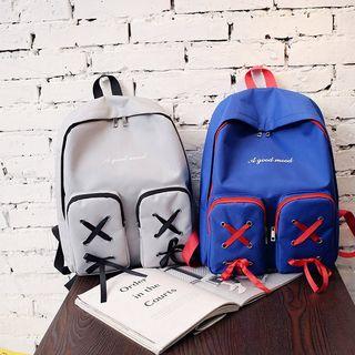 Lace-up Pocket Oxford Backpack