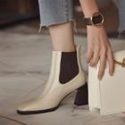 Block-heel Genuine Leather Chelsea Boots