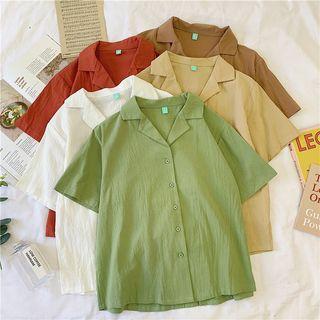 Plain Short-sleeved Shirt