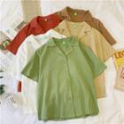 Plain Short-sleeved Shirt