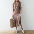 Godet-hem Long Pullover Dress