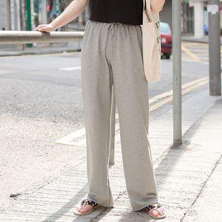 Straight Fit Sweatpants Gray - One Size