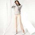 Buckle Cropped Wide-leg Pants