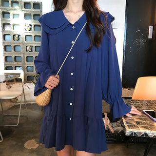 Layered Collar Shirtdress
