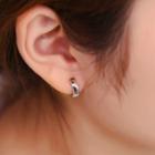 Mini Hoop Earring 1 Pair - Silver - One Size