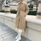 Faux-fur Collar Quilted Coat