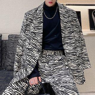 Set: Animal Print Blazer + Dress Pants