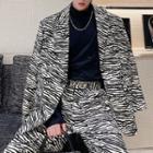Set: Animal Print Blazer + Dress Pants
