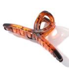 Cut-out Hair Claw Gradient - Orange & Brown - One Size