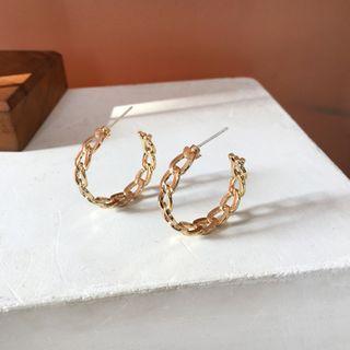 Hook Drop Earring 1 Pair - Hook Drop Earring - Gold - One Size