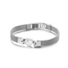 Simple And Romantic Shell Heart-shaped 316l Stainless Steel Bracelet Silver - One Size
