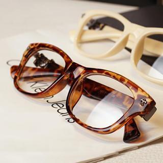 Cross Accent Square Glasses