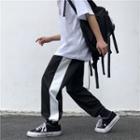 Two-tone Drawstring-cuff Pants