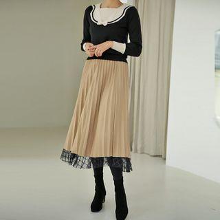 Mesh Overlay Reversible Skirt