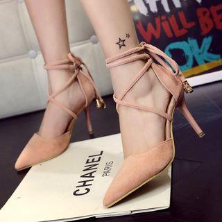 Tie-cuff Pointy Toe Pumps
