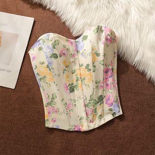 Halter Floral Corset Top