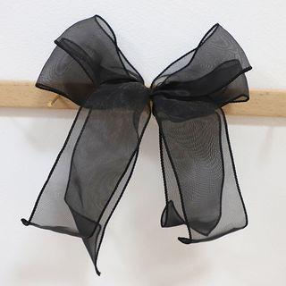Ribbon Organza Hair Clip Black - L