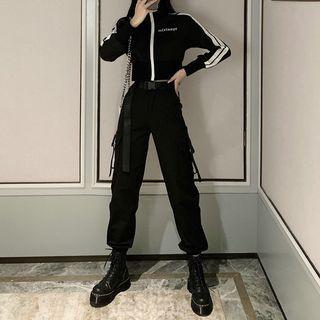 Lettering Zip Jacket / Belt / Cargo Pants / Set