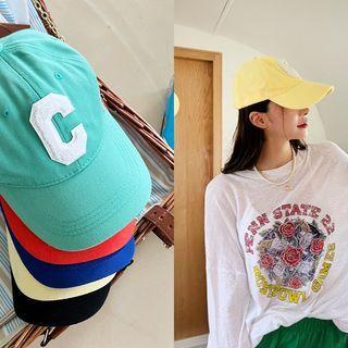 Vivid Letter-patched Baseball Cap