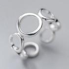 Hoop Sterling Silver Open Ring Silver - One Size