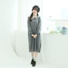 Sailor-collar Midi Pullover Dress