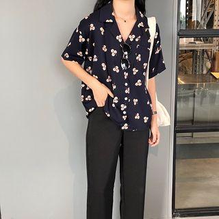 Floral Print Shirt / Short-sleeve Shirt / Straight-cut Pants / Shorts