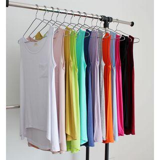 Plain Pocketed Tank Top