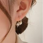 Beaded Rhinestone Star Stud Earring 1 Pair - Gold - One Size