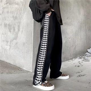 Fish Print Loose Fit Pants