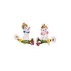 Fashion Cute Plated Gold Spring Enamel Cat Flower Stud Earrings With Cubic Zirconia Golden - One Size