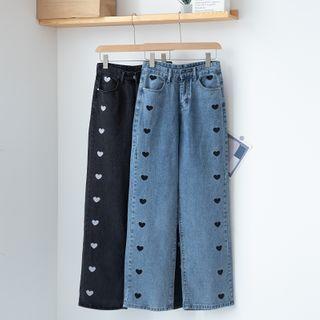 Heart Wide Leg Jeans