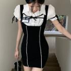 Set: Short-sleeve Blouse + Tag