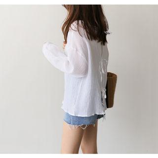 Tie-back Textured Top