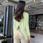 Long-sleeve Split Sports Top