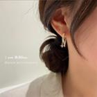 Star Ear Stud 1 Pair - 925 Silver Needle - Gold - One Size