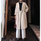 Double-breasted Long-sleeve Trench Jacket