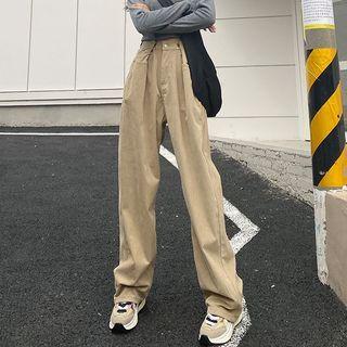 High Waist Corduroy Loose Fit Pants (various Designs)