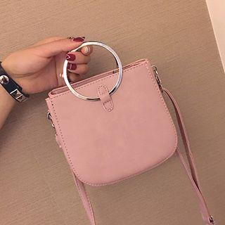 Metal Ring Handle Shoulder Bag