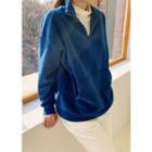 Tall Size Zip-neck Polar-fleece Pullover