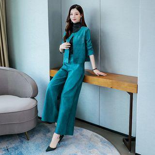 Set: Wide-leg Pants + Jacket