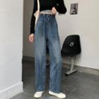 High-waist Shift Maxi Jeans