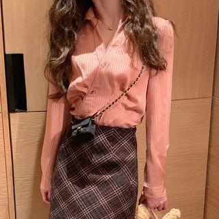 Collared Asymmetrical Blouse