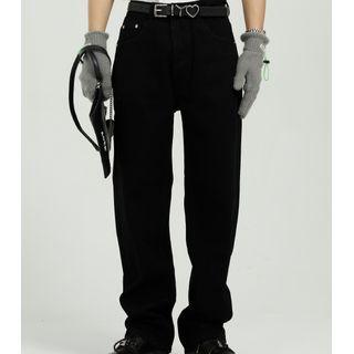 Straight-cut Zip Pants