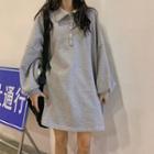 Pullover Polo Dress Gray - One Size